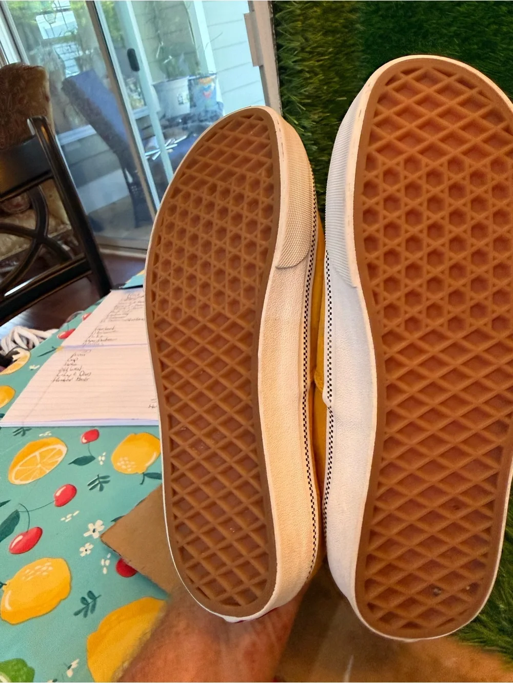 Vans Doheny Canvas Lace-Up Sneakers in Mustard Yellow women 7